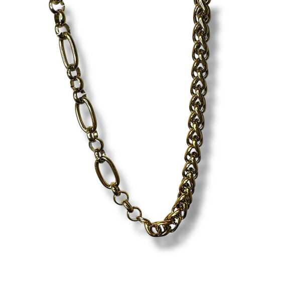 Keachains Handmade 18k Gold Plated Stainless Steel Wheat Cable Chocker Necklace - Picture 3 of 5